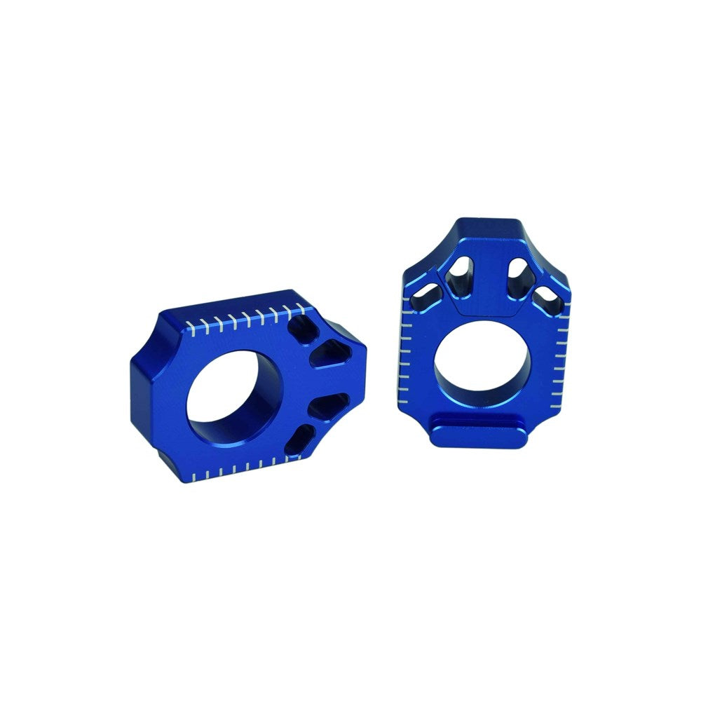 Scar AB100 Axle Blocks Blue for Yamaha YZ125/250 02-25/YZ125X 17-25/YZ250X 16-25/YZ250FX 15-24/YZ450FX 16-23/YZ250F 02-08/YZ450F 03-08/WR250F 02-24/WR450F 04-24/WR250R/X 07-20/Fantic XX125/XE125 21-25