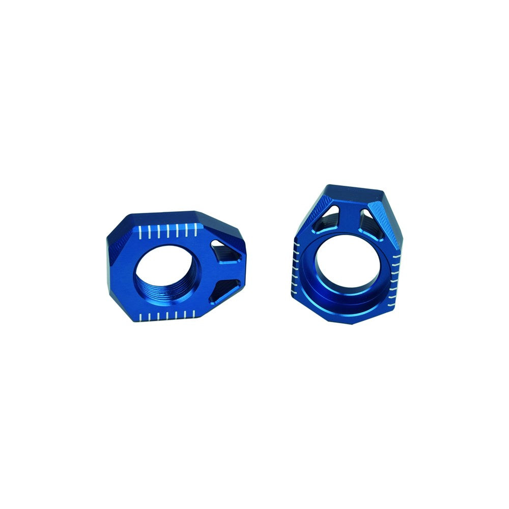 Scar AB601 Axle Blocks Blue for Sherco 125SE/125SER 18-23/250SE/300SE/250SER/300SER 14-23/250SEF/250SEFR/300SEF/300SEFR 08-23/450SEF/450SEFR 09-23/125-500SM 20-23