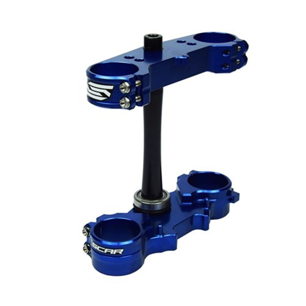 Scar S1427 Triple Clamps Blue (25mm Offset) for Yamaha YZ250 15-25/YZ250X 18-25