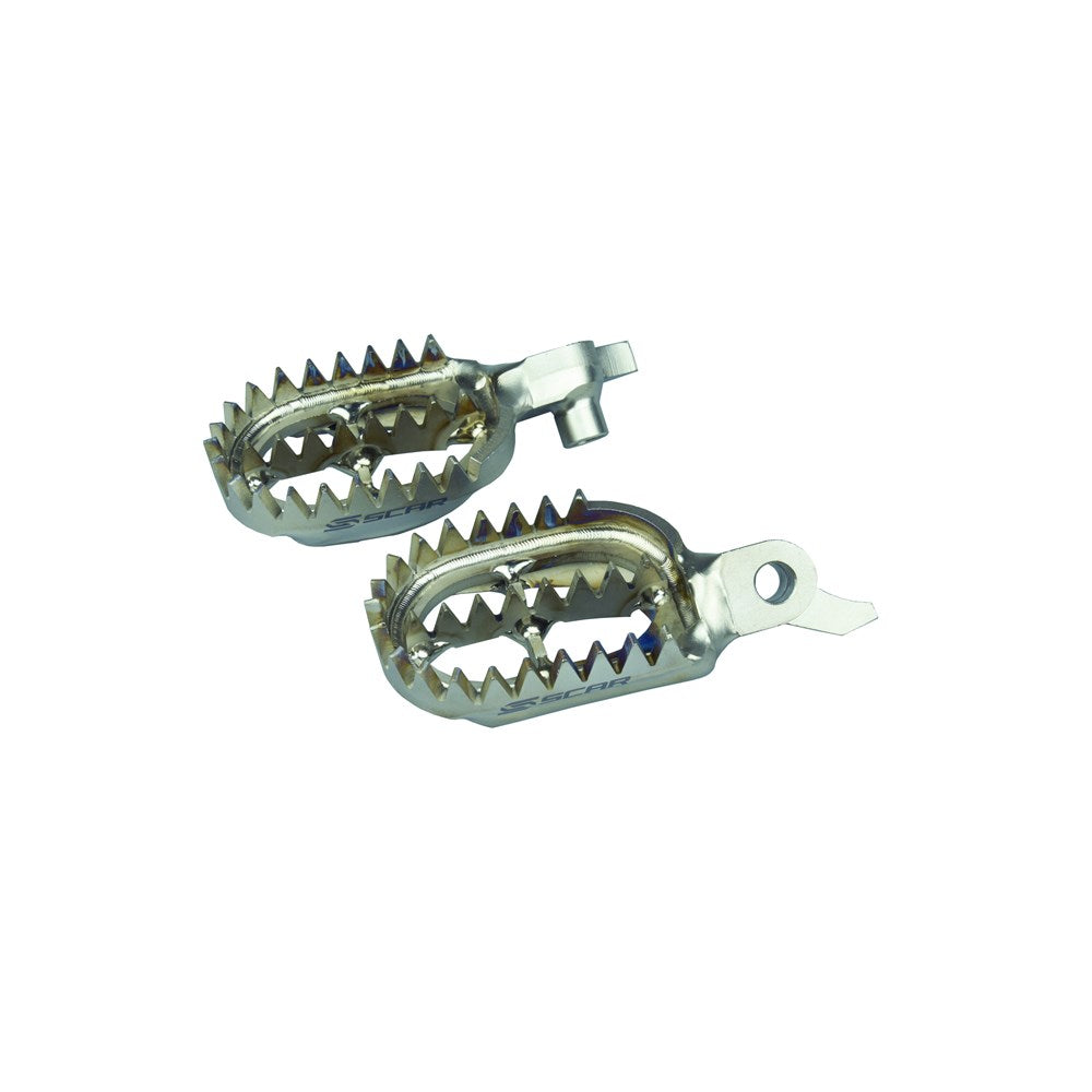Scar S1517 Titanium Gripper Footpegs for Yamaha YZ250F/YZ450FX/WR450F 24-25/YZ450F 23-25/YZ250FX/WR250F 2025/Fantic XXF250 24-25/XXF450 23-25/XEF250/XEF450 2025