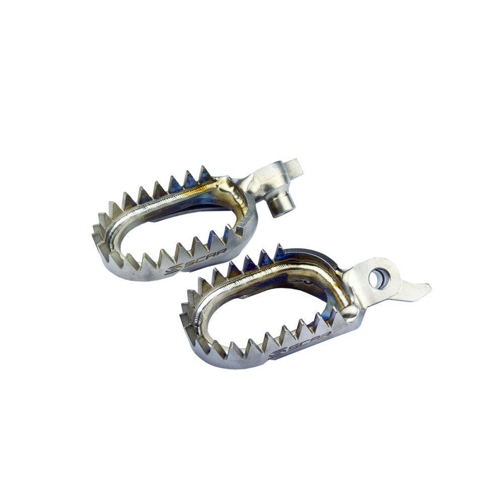 Scar S1517AM Titanium Anti-Mud Footpegs for Yamaha YZ250F/YZ450FX/WR450F 24-25/YZ450F 23-25/YZ250FX/WR250F 2025/Fantic XXF250 24-25/XXF450 23-25/XEF250/XEF450 2025