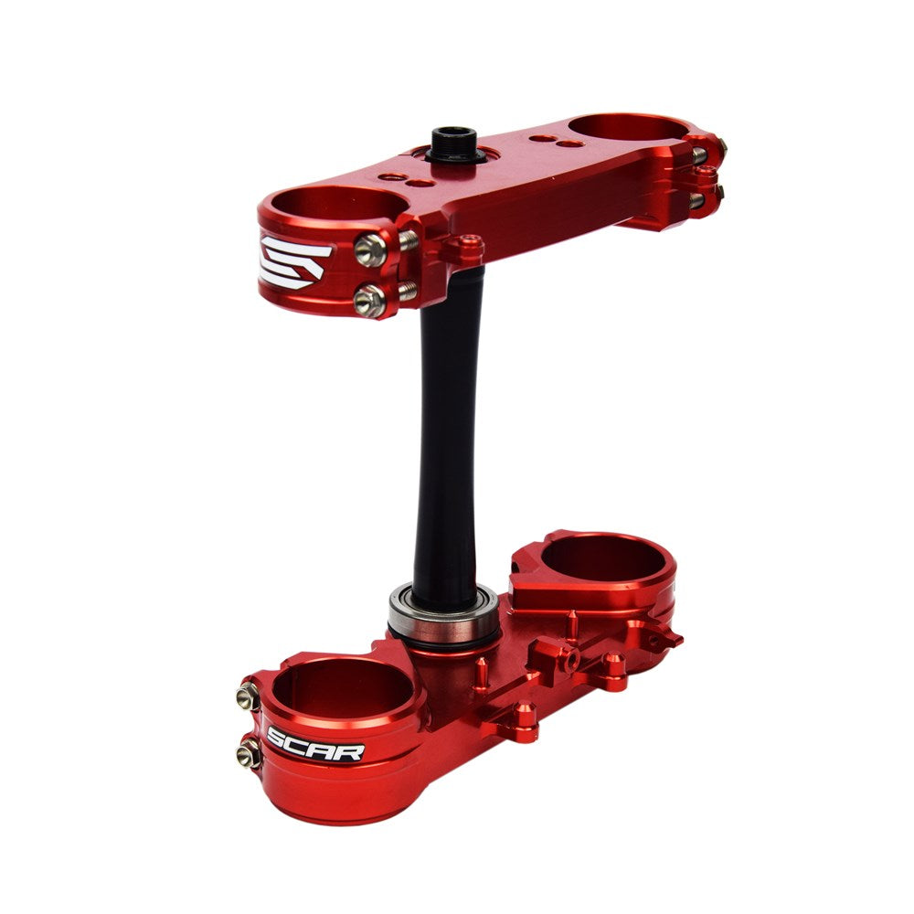 Scar S2420 Triple Clamps Red (22mm Offset) for Honda CRF250R 14-21/CRF450R 13-20