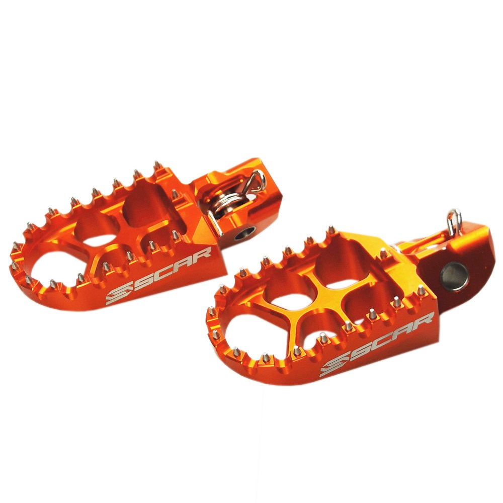 Scar S5511OR Evo Footpegs Orange for KTM 16-24/Husqvarna 16-24/Gas Gas 21-24 Models