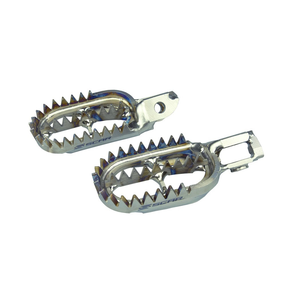 Scar S5518 Titanium Gripper Footpegs for KTM 23-25/Husqvarna 23-25/Gas Gas 24-25 Models