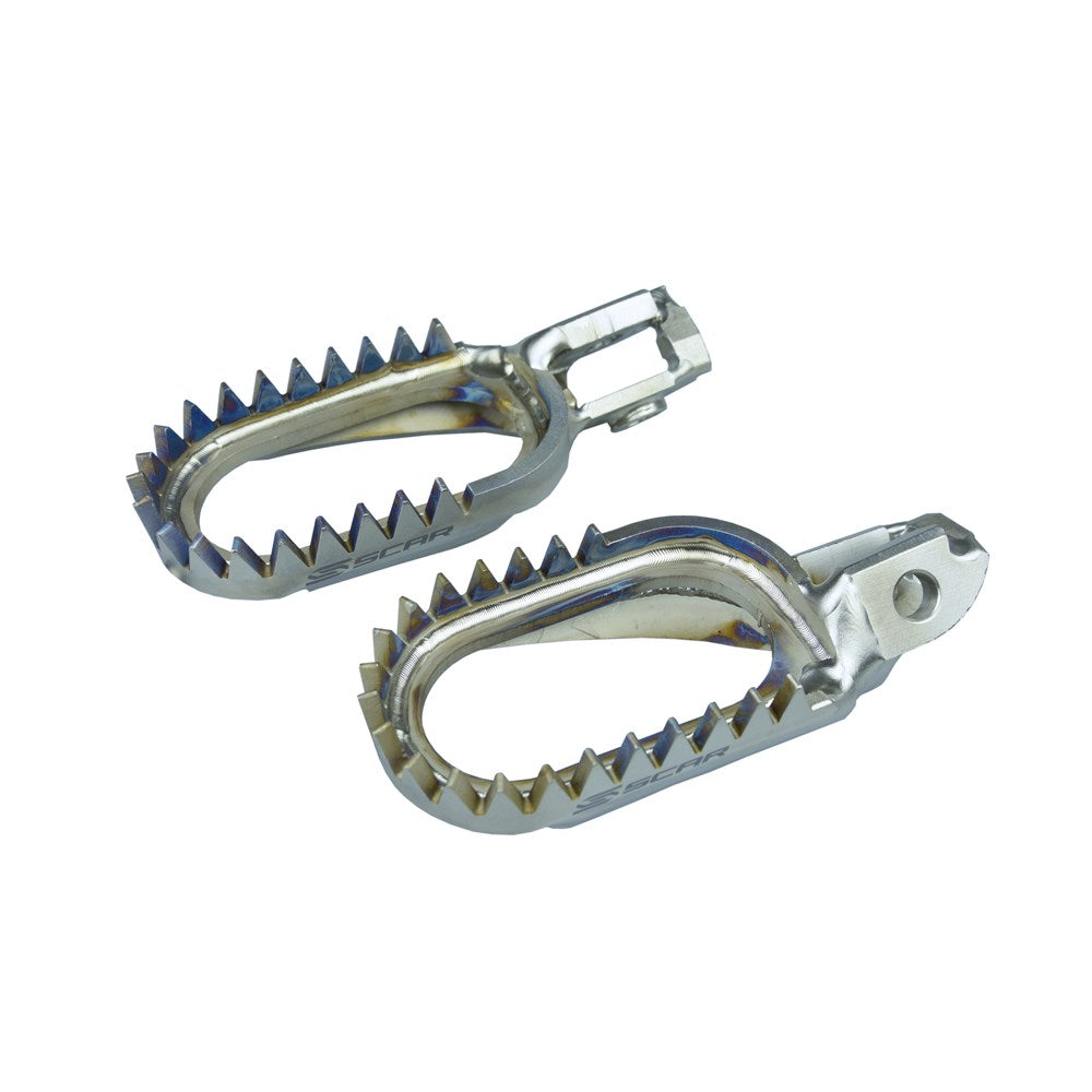 Scar S5518AM Titanium Anti-Mud Footpegs for KTM 23-25/Husqvarna 23-25/Gas Gas 24-25 Models