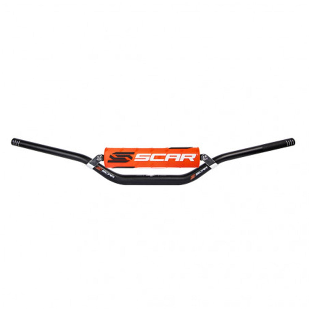 Scar S9022OR S2 Low Bend 7/8" Handlebar Black w/Orange Bar Pad