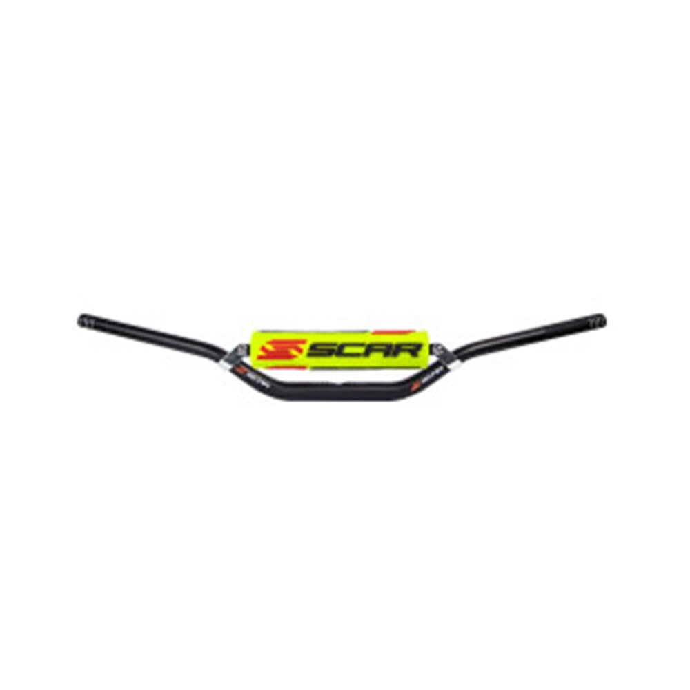 Scar S9032Y S2 High Bend 7/8" Handlebar Black w/Yellow Bar Pad