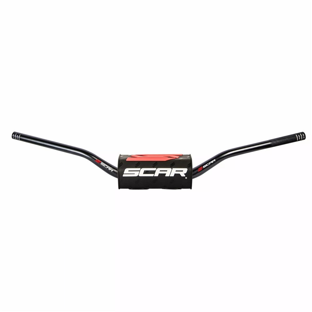 Scar S9182BK O2 Yamaha YZ/YZF Bend 1 1/8" Handlebar Black w/Black Bar Pad