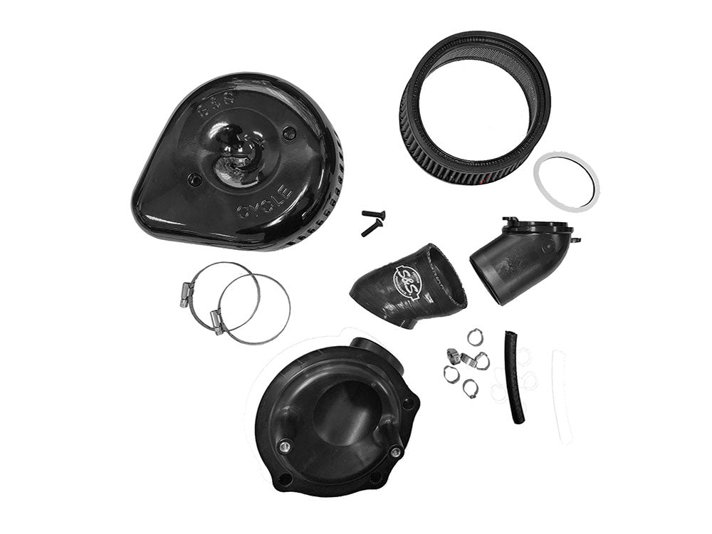 S&S Cycle SS170-0777 Stealth Teardrop Air Cleaner Kit Gloss Black for Indian Challenger 20-Up/Pursuit 22-Up/Chieftain Powerplus/Roadmaster Powerplus 25-Up