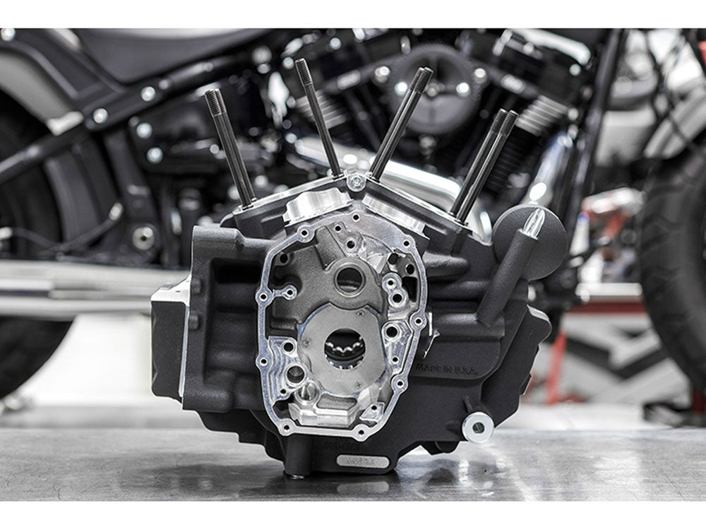 S&S Cycle SS310-1351 Crankcase Assembly w/4-1/2" Bore Black for Softail 18-Up