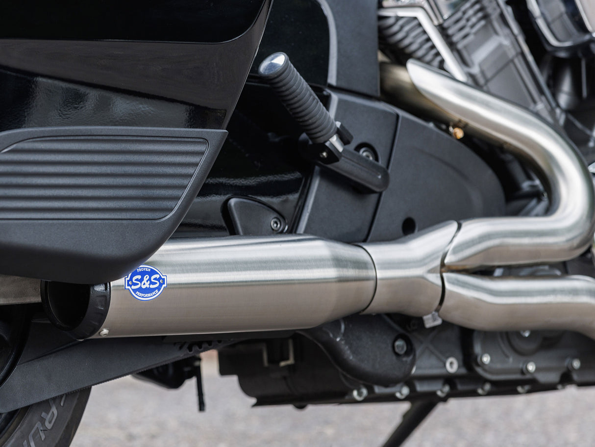 S&S Cycle SS550-1082 Qualifier 2-1 Exhaust Stainless Steel for Indian Challenger 20-Up