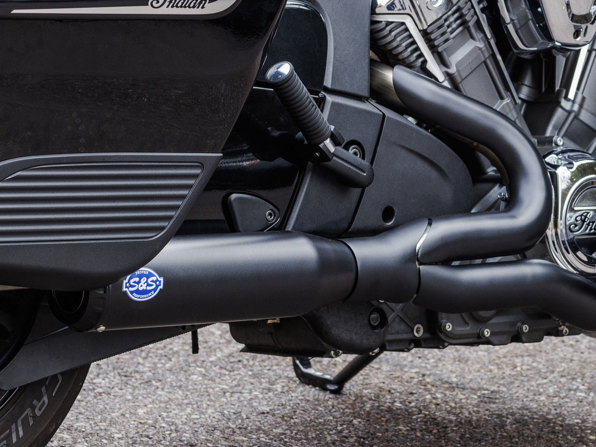 S&S Cycle SS550-1084 Qualifier 2-1 Exhaust Black for Indian Challenger 20-Up