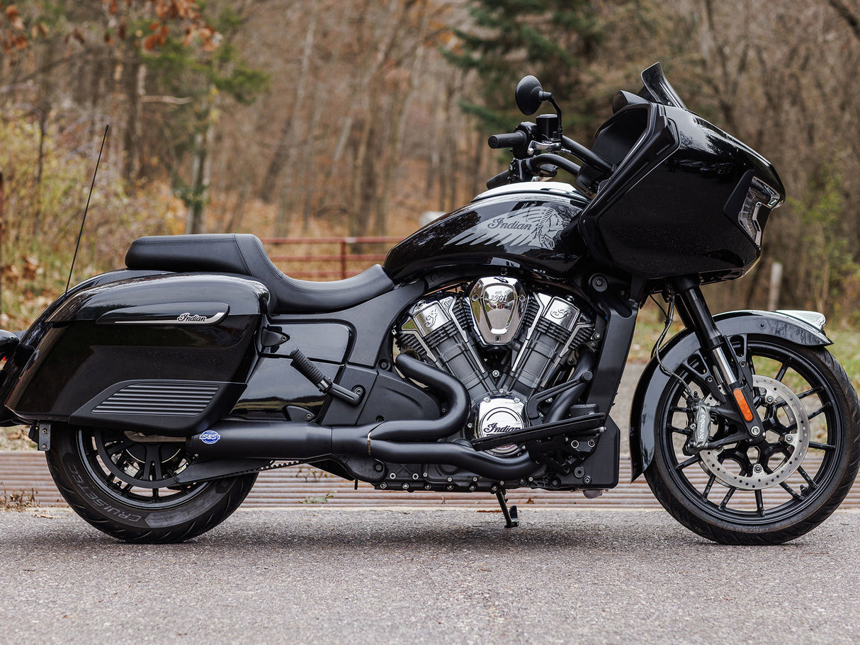 S&S Cycle SS550-1084 Qualifier 2-1 Exhaust Black for Indian Challenger 20-Up