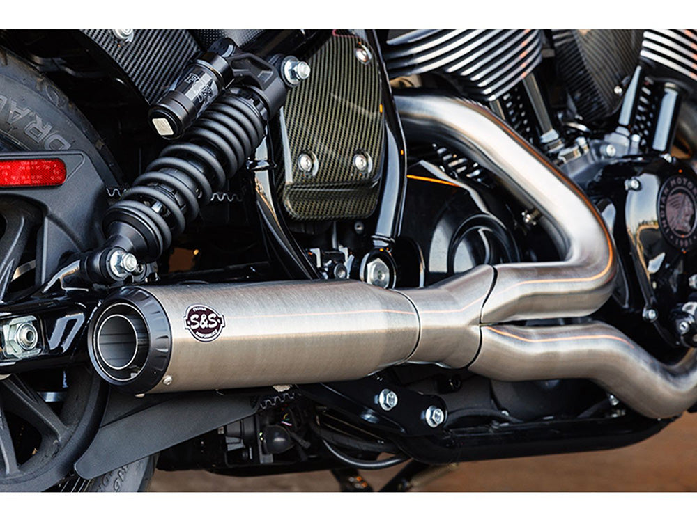 S&S Cycle SS550-1117 Qualifier 2-1 Exhaust Stainless Steel for Indian Cruiser 22-Up