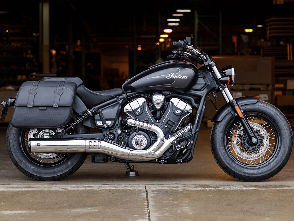 S&S Cycle SS550-1122 Grand National Slip-On Muffler Chrome w/Black End Cap for Indian Scout 25-Up