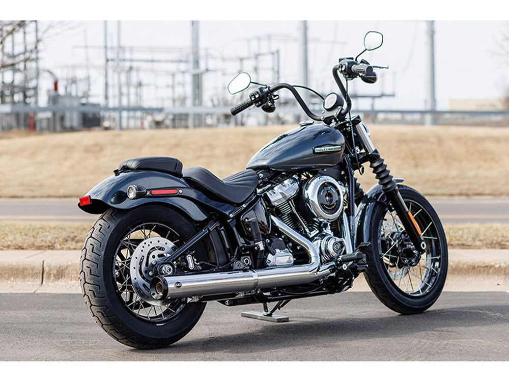 S&S Cycle SS550-1160 Grand National 4" Slip-On Muffler Chrome w/Black End Cap for Harley-Davidson Softail Street Bob/Low Rider S/Low Rider ST/Heritage 25-Up