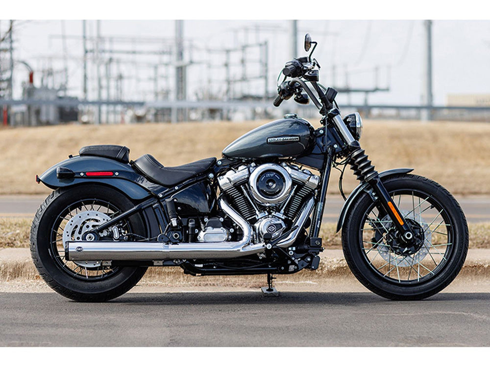 S&S Cycle SS550-1160 Grand National 4" Slip-On Muffler Chrome w/Black End Cap for Harley-Davidson Softail Street Bob/Low Rider S/Low Rider ST/Heritage 25-Up