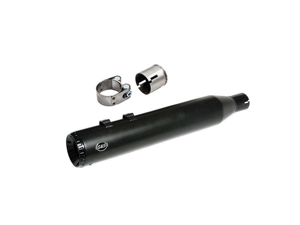 S&S Cycle SS550-1165 Swindler 2-1 4.5" Muffler Kit Black w/Black End Cap for Harley-Davidson Touring 17-24