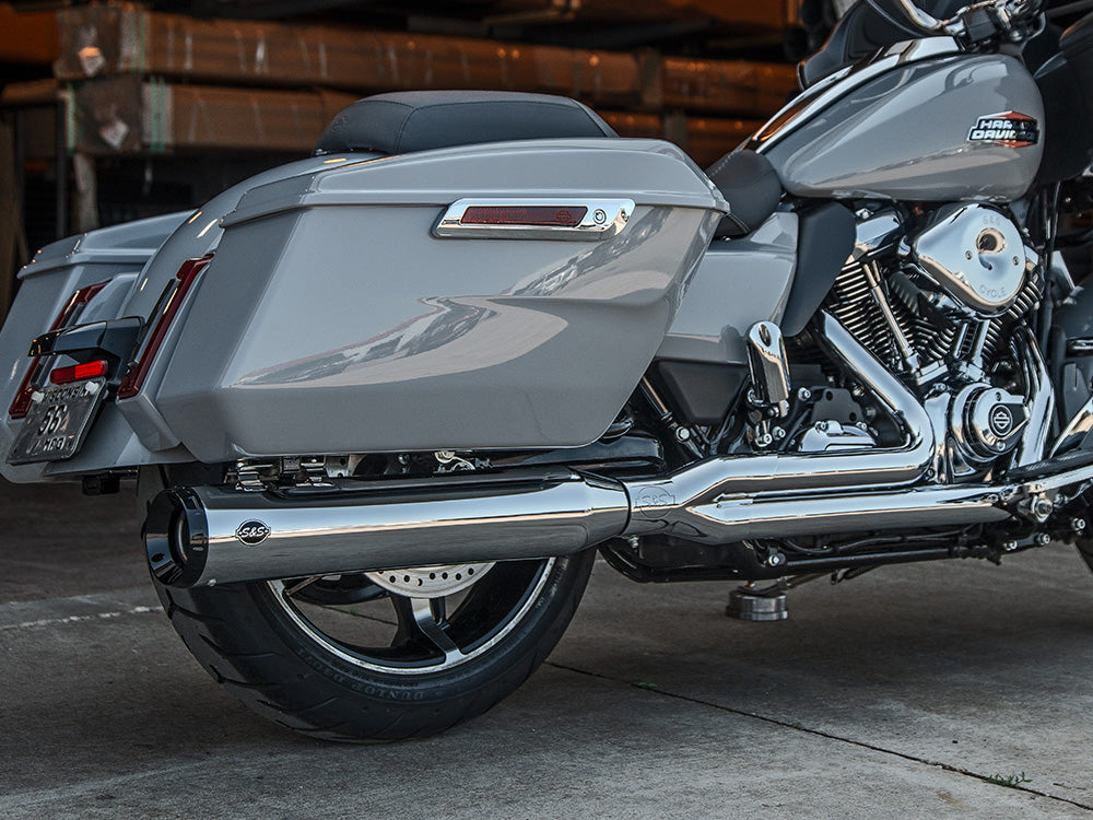 S&S Cycle SS550-1168 GNX 2-1 Exhaust Chrome w/Black End Cap for Harley-Davidson Touring 17-Up