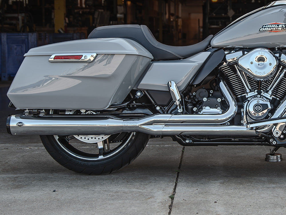 S&S Cycle SS550-1168 GNX 2-1 Exhaust Chrome w/Black End Cap for Harley-Davidson Touring 17-Up