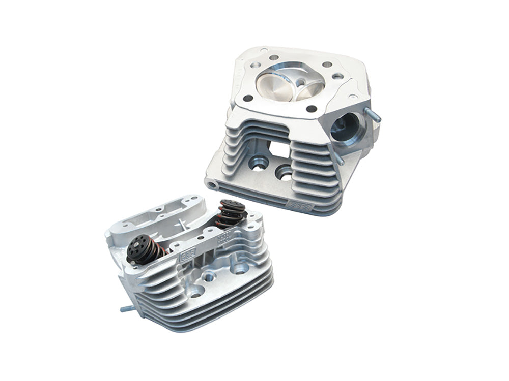 S&S Cycle SS90-1004 Super Stock Cylinder Head Kit Natural Aluminum Finish for Harley-Davidson Big Twin 86-99 (requires S&S 3-1/2" & 3-5/8" Bore Pistons)