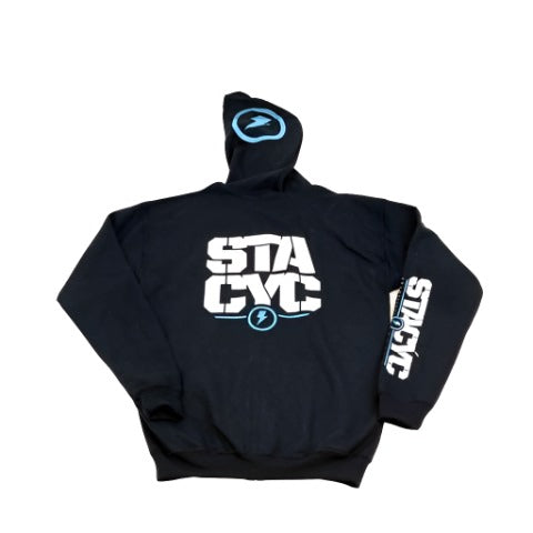 Stacyc Stacked Logo Black Pullover Hoodie - EasyR