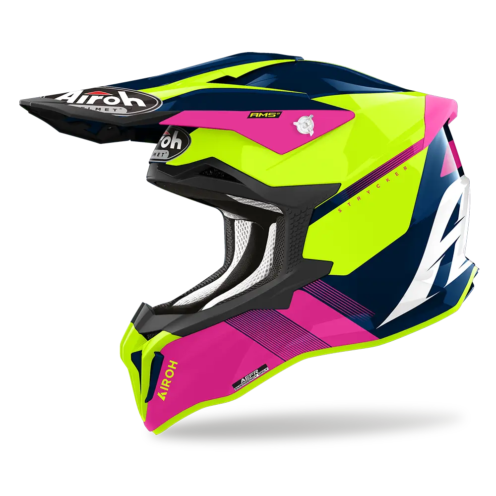 Airoh Stryker Blazer Gloss Blue/Pink Helmet