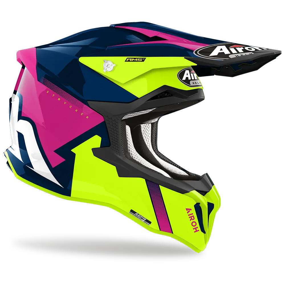Airoh Stryker Blazer Gloss Blue/Pink Helmet