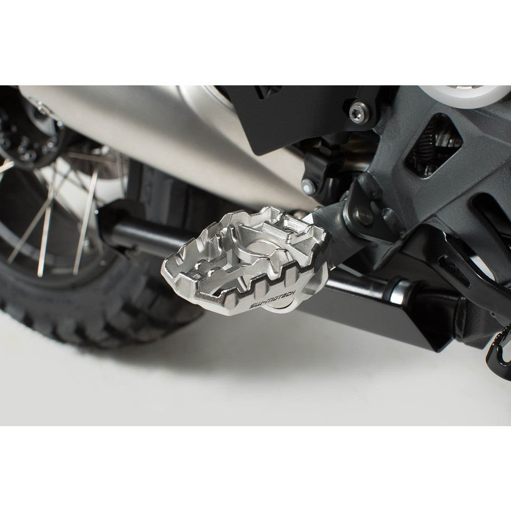 SW-Motech SW-FRS0111210201 EVO Footrest Kit Silver/Black for Honda XL600V Transalp 87-99/XRV650 Africa Twin 87-90/XRV750 Africa Twin 89-03/CRF1000L Africa Twin 15-17