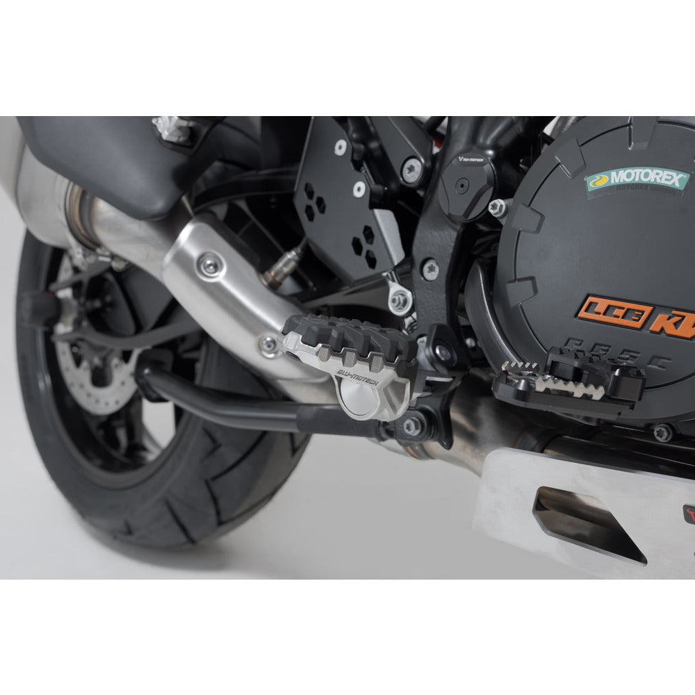 SW-Motech SW-FRS0411210200 EVO Footrest Kit Silver/Black for KTM 1290 Super Adventure 21-Up