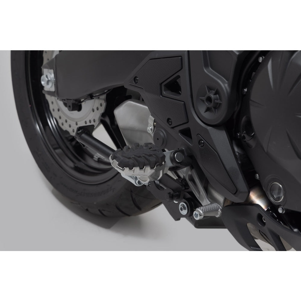 SW-Motech SW-FRS0811210102 EVO Footrest Kit Silver/Black for Kawasaki Versys-X300 ABS 16-Up/Versys 650 14-Up/Z650 RS 21-Up/Z 900RS SE 21-Up/Versys 1000 11-Up