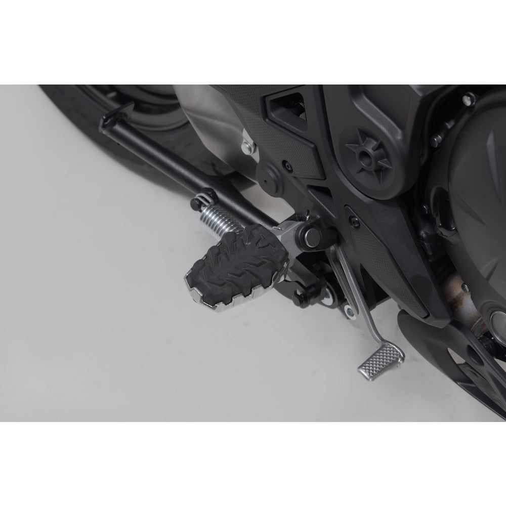 SW-Motech SW-FRS0811210102 EVO Footrest Kit Silver/Black for Kawasaki Versys-X300 ABS 16-Up/Versys 650 14-Up/Z650 RS 21-Up/Z 900RS SE 21-Up/Versys 1000 11-Up
