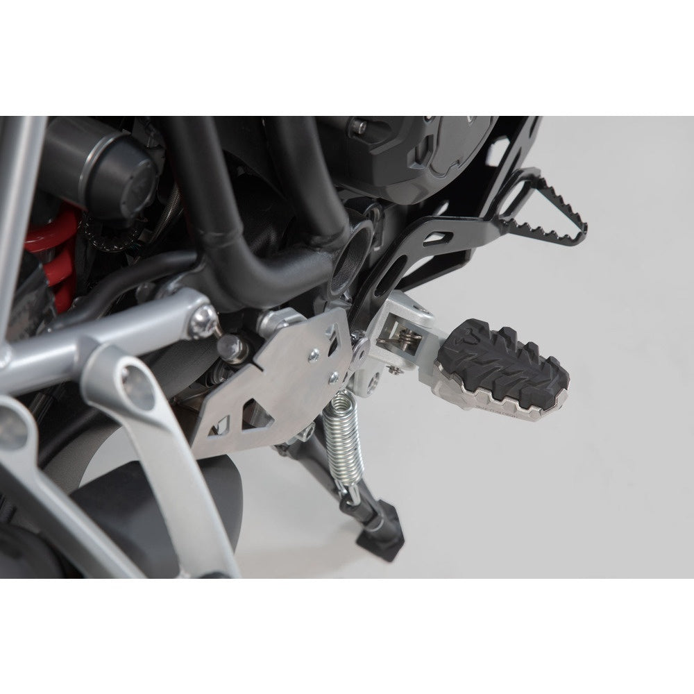 SW-Motech SW-FRS1111210103 EVO Footrest Kit Silver/Black for Triumph Tiger 800 10-Up/Tiger 900 19-Up/Tiger 1200 11-15/Scrambler 1200 21-Up Models