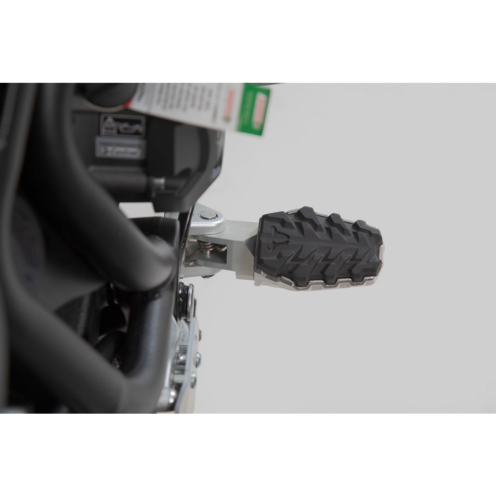 SW-Motech SW-FRS1111210103 EVO Footrest Kit Silver/Black for Triumph Tiger 800 10-Up/Tiger 900 19-Up/Tiger 1200 11-15/Scrambler 1200 21-Up Models