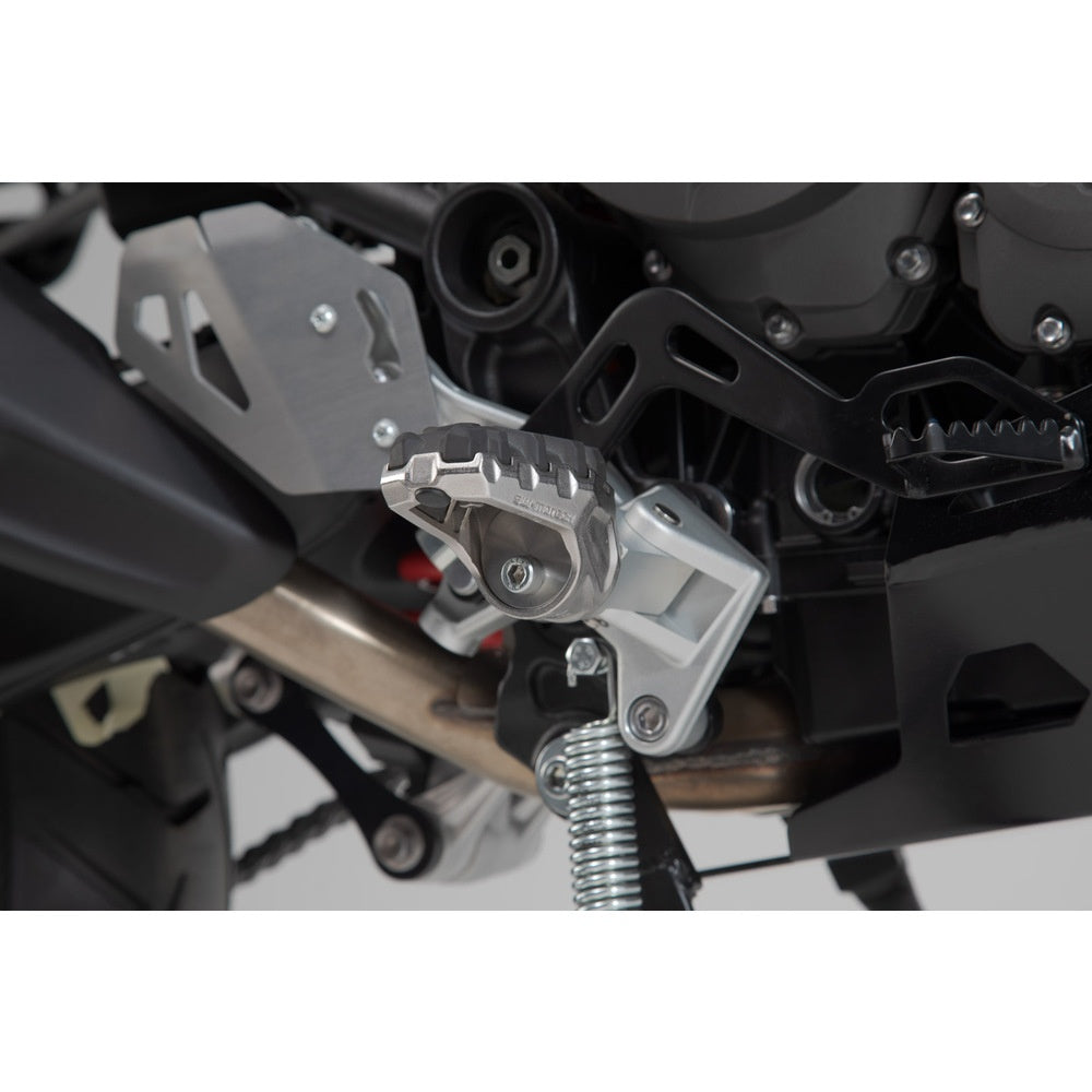 SW-Motech SW-FRS1111210103 EVO Footrest Kit Silver/Black for Triumph Tiger 800 10-Up/Tiger 900 19-Up/Tiger 1200 11-15/Scrambler 1200 21-Up Models