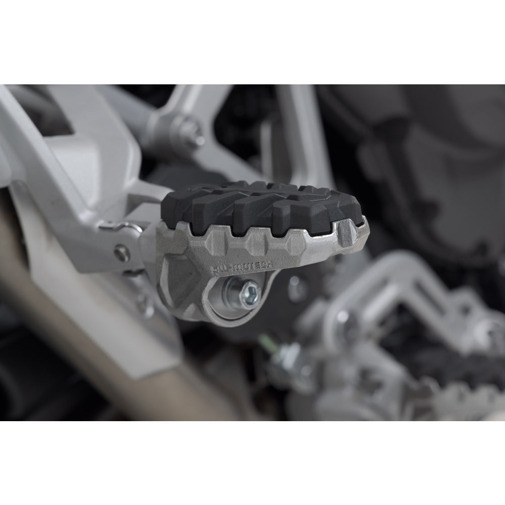 SW-Motech SW-FRS1111210700 EVO Passenger Footrest Kit Silver/Black for Triumph Tiger 1200 22-Up