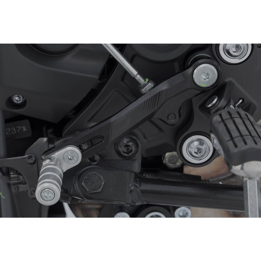 SW-Motech SW-FSC0664210001 Gear Lever Black/Silver for Yamaha XSR700 15-Up/XSR700 XTribute 19-Up/MT-07 20-Up/MT-07 Tracer 16-Up/Tracer 7/GT 21-Up/Tracer 7 16-20
