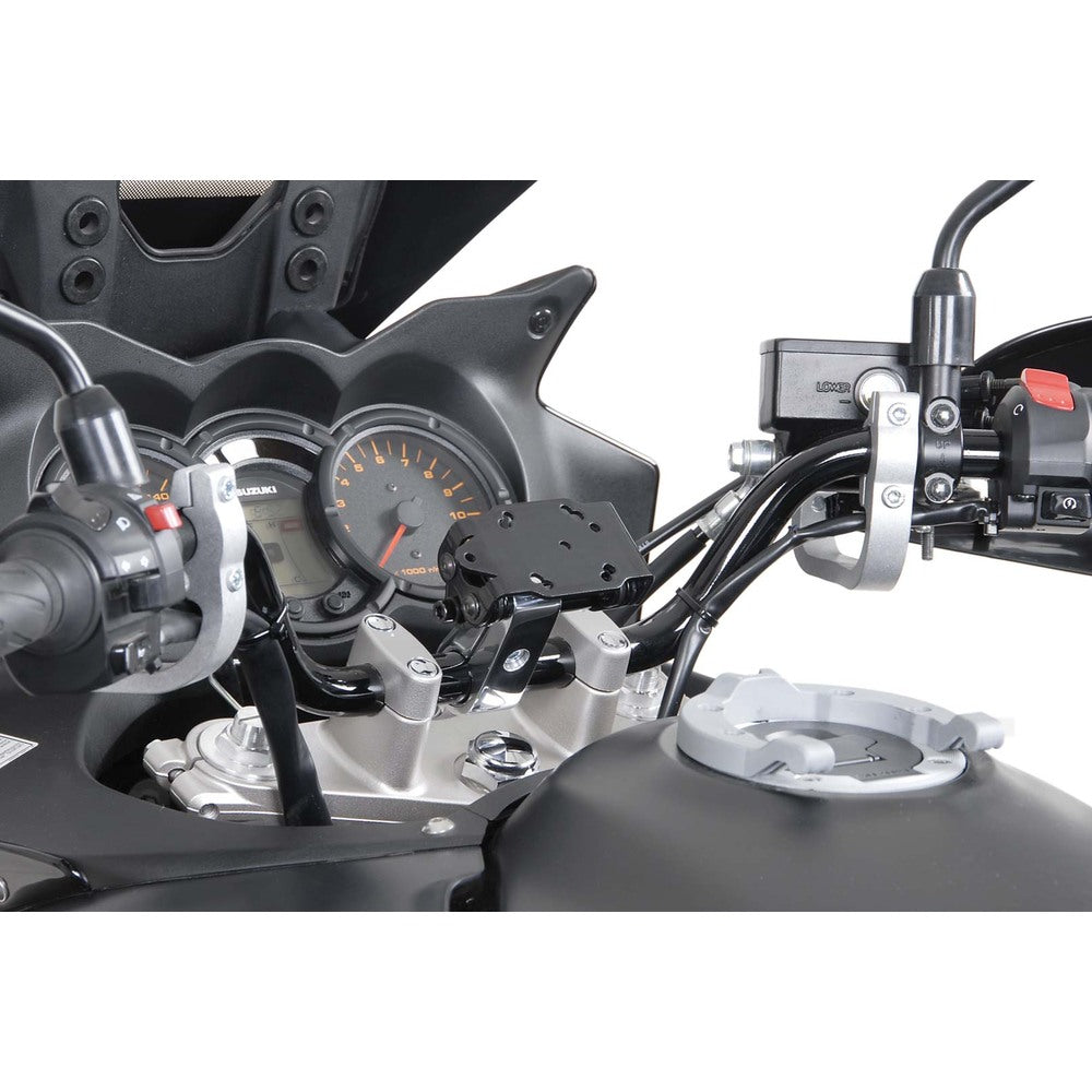SW-Motech SW-GPS0030810201-S Vibration-Damped GPS Mount Silver with Handlebar Clamp for 28mm Handlebar