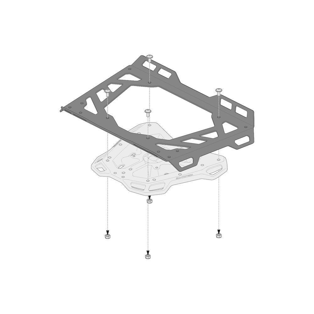 SW-Motech SW-GPT0015235500-B 45 x 30cm Aluminum Extension Black for ADVENTURE-RACK Base Plate