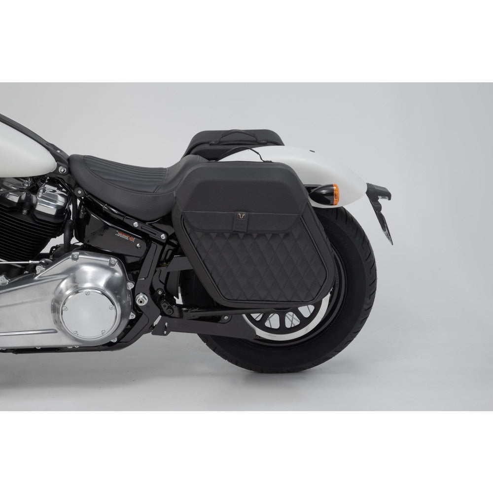 SW-Motech SW-HTA1868210200 SLH Left Side Carrier Black for Harley-Davidson Softtail Slim 17-Up