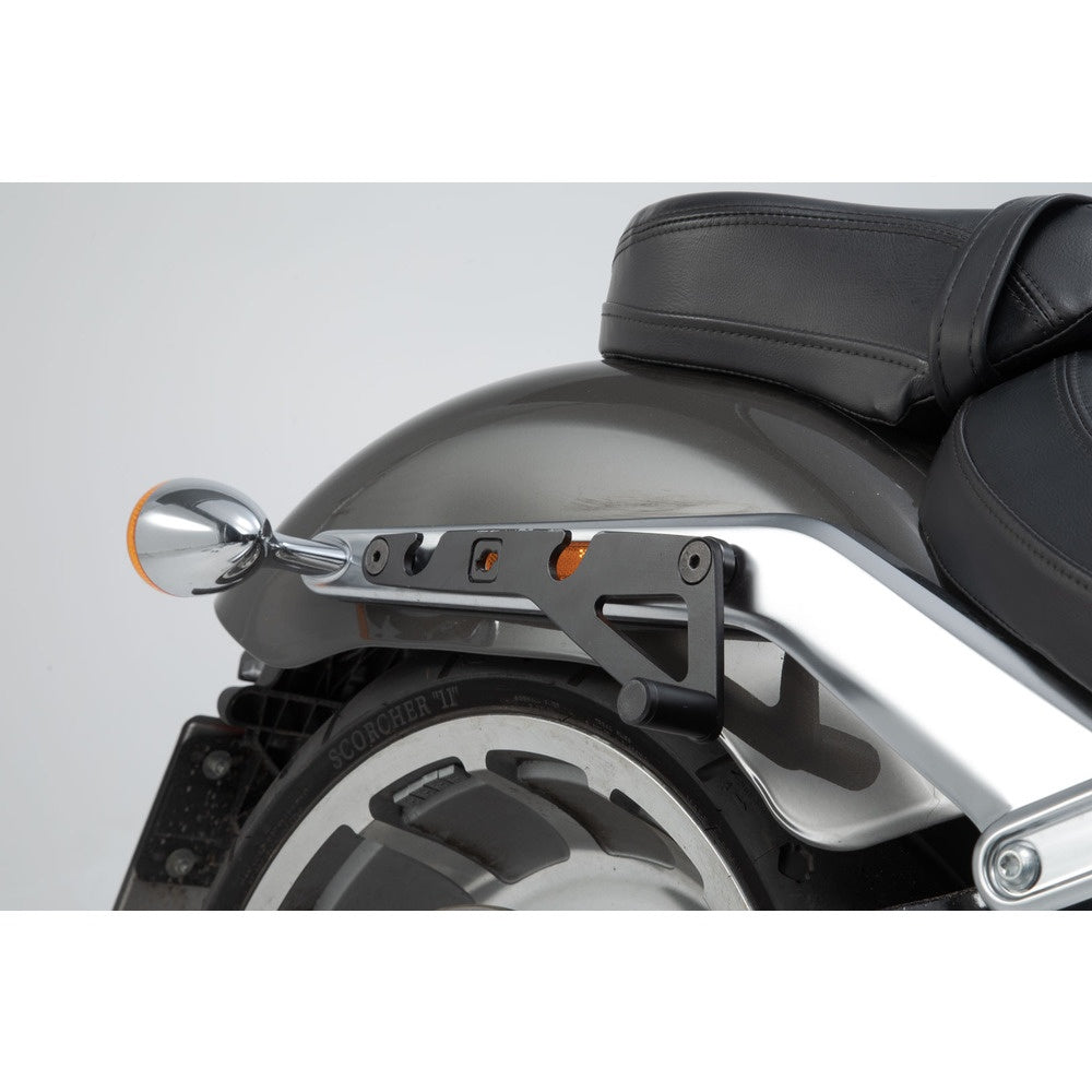SW-Motech SW-HTA1868210600 SLH Right Side Carrier Black for Harley-Davidson Softail Fat Boy/Fat Boy S/Breakout/Breakout S 17-Up