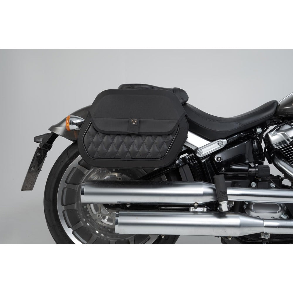 SW-Motech SW-HTA1868210600 SLH Right Side Carrier Black for Harley-Davidson Softail Fat Boy/Fat Boy S/Breakout/Breakout S 17-Up