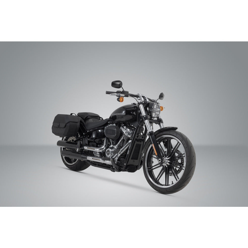 SW-Motech SW-HTA1868211500 SLH Left Side Carrier Black for Harley-Davidson Softail Fat Boy/Fat Boy S/Breakout/Breakout S 17-Up