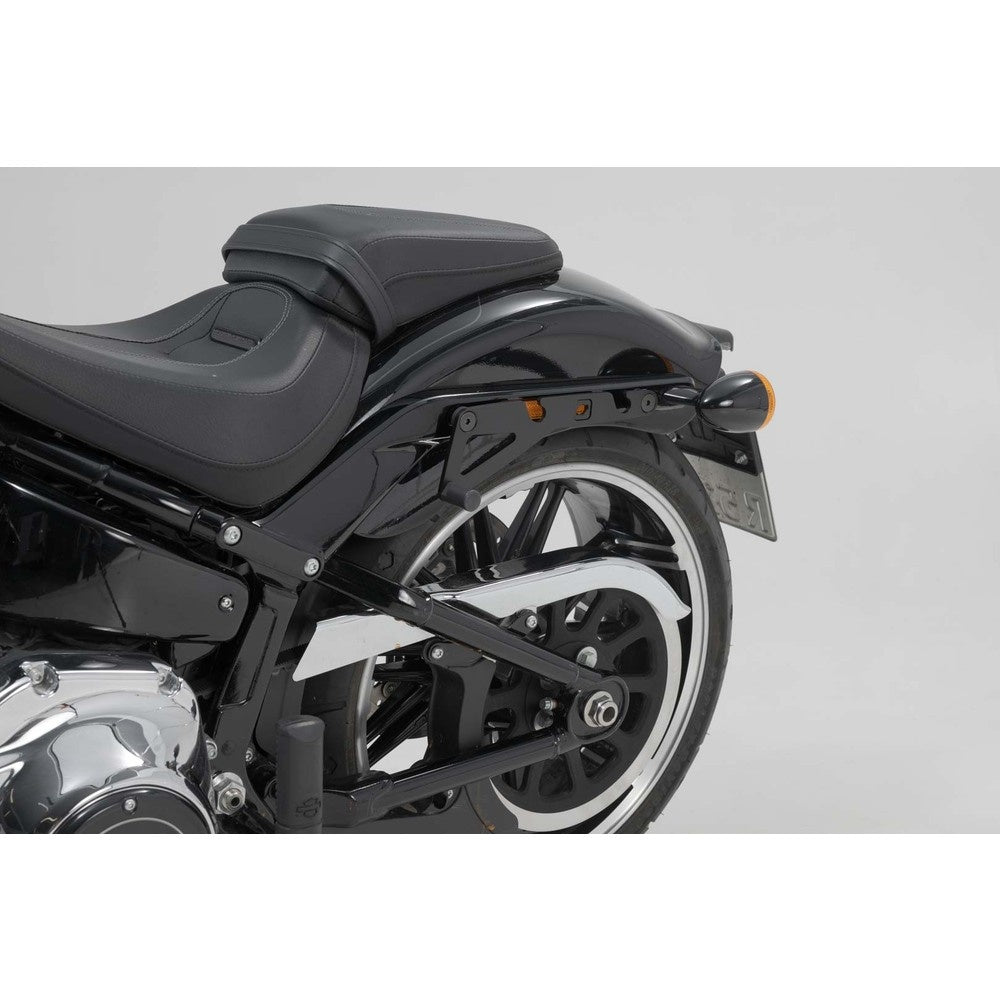 SW-Motech SW-HTA1868211500 SLH Left Side Carrier Black for Harley-Davidson Softail Fat Boy/Fat Boy S/Breakout/Breakout S 17-Up