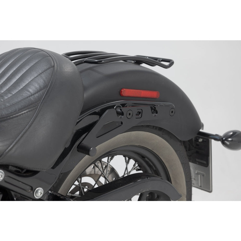 SW-Motech SW-HTA1868211700 SLH Left Side Carrier Black for Harley-Davidson Softail Slim 12-17