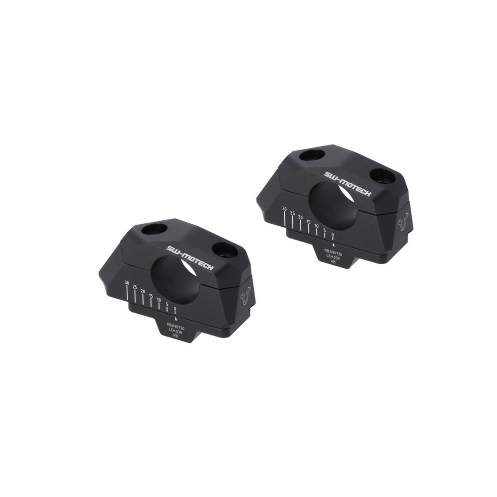 SW-Motech SW-LEH0003931000-B 28mm Bar Back Riser Black for 28mm Handlebars (with variable postion 5/10/15/20/25/30mm increments)