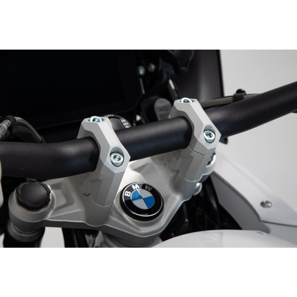 SW-Motech SW-LEH0703912401-S Bar Risers 40mm Silver for BMW R 1200 GS 12-18/R 1250 GS 18-Up