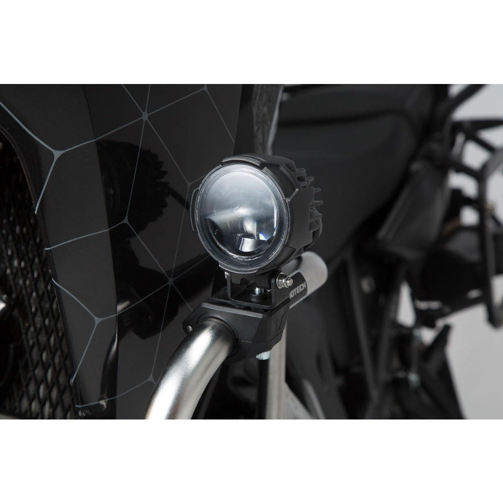 SW-Motech SW-NSW0000451000-B Universal EVO Fog Light Kit Black with Crash Bar Clamps for Lights