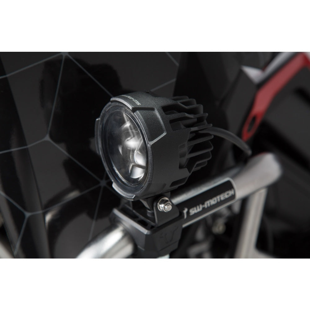 SW-Motech SW-NSW0000451000-B Universal EVO Fog Light Kit Black with Crash Bar Clamps for Lights