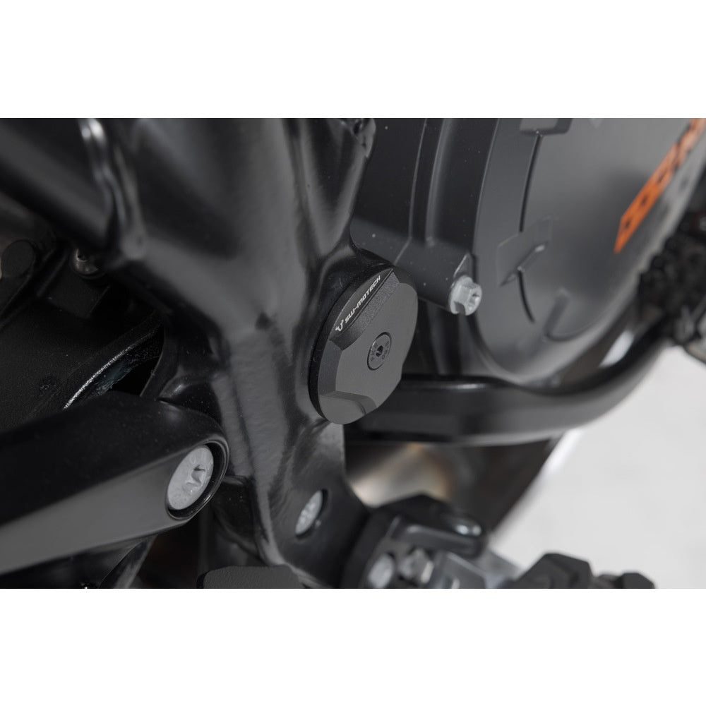 SW-Motech SW-RAD0458810000-B Frame Cap Set Black for KTM 1050 Adventure 14-Up/1090 Adventure/R 16-21/1190 Adventure/R 13-Up/1290 Super Adventure S 14-16 & 21-Up/R 16-Up/T 16-20